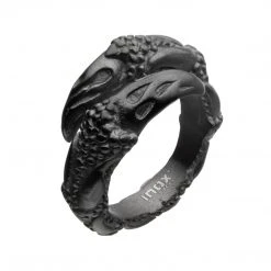 INOX Steel & Black Plated Oxidized Claw Ring Men's Stuff