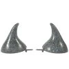 Kreepsville666 Accessories Horror Hair Horns - Silver Glitter