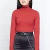 Mary Wyatt London Women's Stuff Mallory Mock Neck Top - Red 1 Mary Wyatt London Women's Stuff Mallory Mock Neck Top - Red