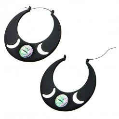 BodyVibe Jewelry Cut-Out Moon Plug Hoops