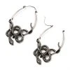 BodyVibe Antiqued Silver Plated Cut Out Snake Plug Hoops 1 BodyVibe Antiqued Silver Plated Cut Out Snake Plug Hoops
