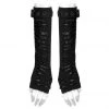 Punk Rave Gothic Ripped Buckle Long Gloves 2 Punk Rave Gothic Ripped Buckle Long Gloves