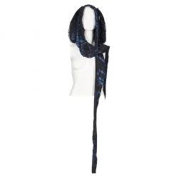 Punk Rave Men's Stuff Grunge Skull Printed Ripped Shirt With Detachable Hood - Blue