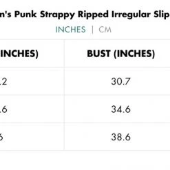 Punk Rave Punk Strappy Ripped Irregular Slip Dress