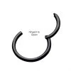 BodyVibe Black Plated Hinged Segment Ring - 18g 5/16"