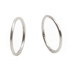 Earrs Jewelry Sterling Silver Hinged Hoop Earrings