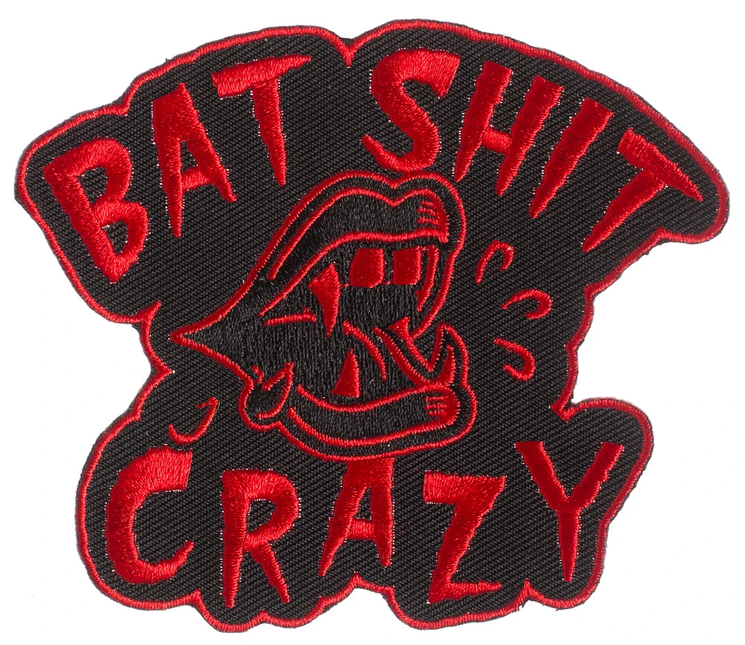 Sourpuss Gift Ideas Bat Sh*T Crazy Patch 3 Sourpuss Gift Ideas Bat Sh*T Crazy Patch