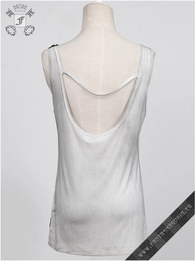 Punk Rave White Watercolor Tank Top 7 Punk Rave White Watercolor Tank Top