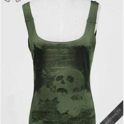 Punk Rave Green Watercolor Top