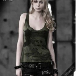 Punk Rave Green Watercolor Top